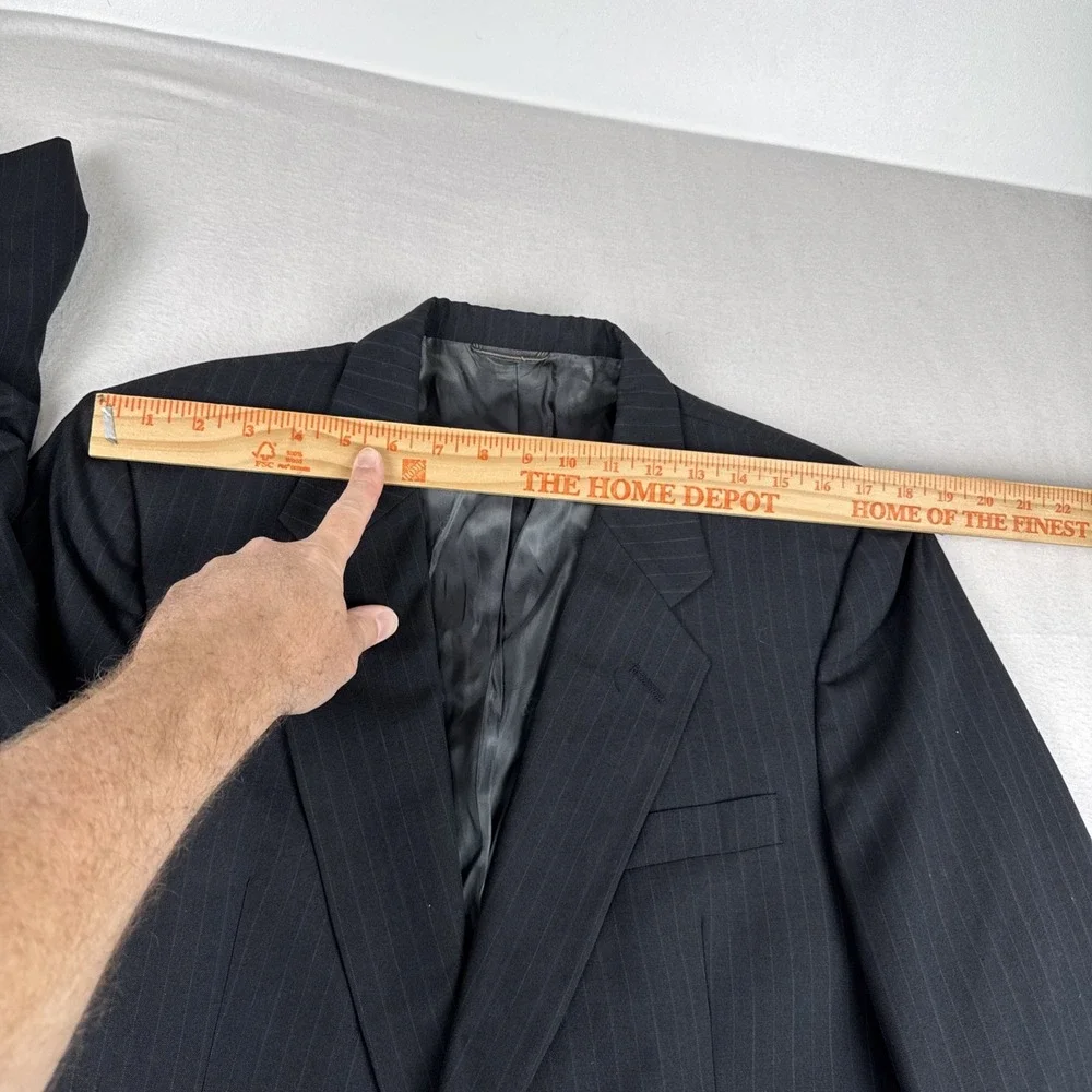 VTG Christian Dior Mens Pinstripe Blazer 40R  Dark Gray wool Office business